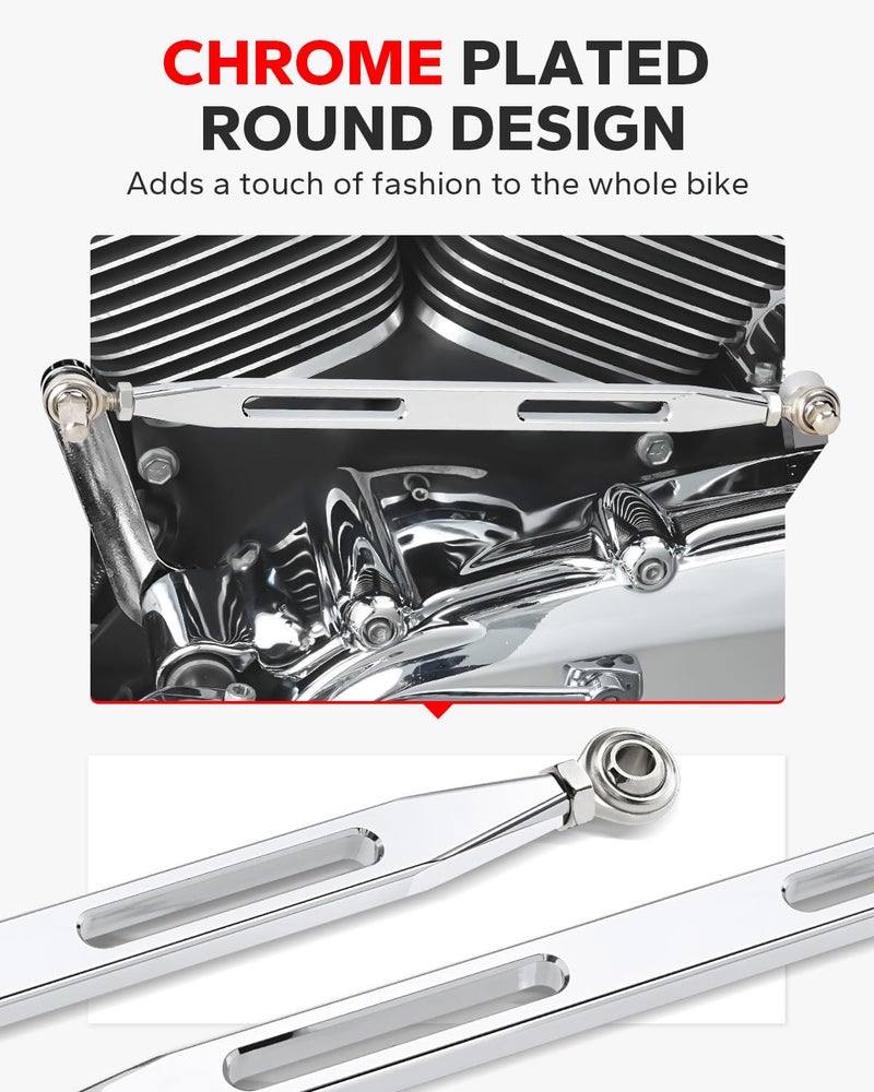 Amazicha Chrome Shift Linkage Gear Shifter Compatible for Harley Softail Dyna Street Glide Touring Road King 1980-2024 - Image 3
